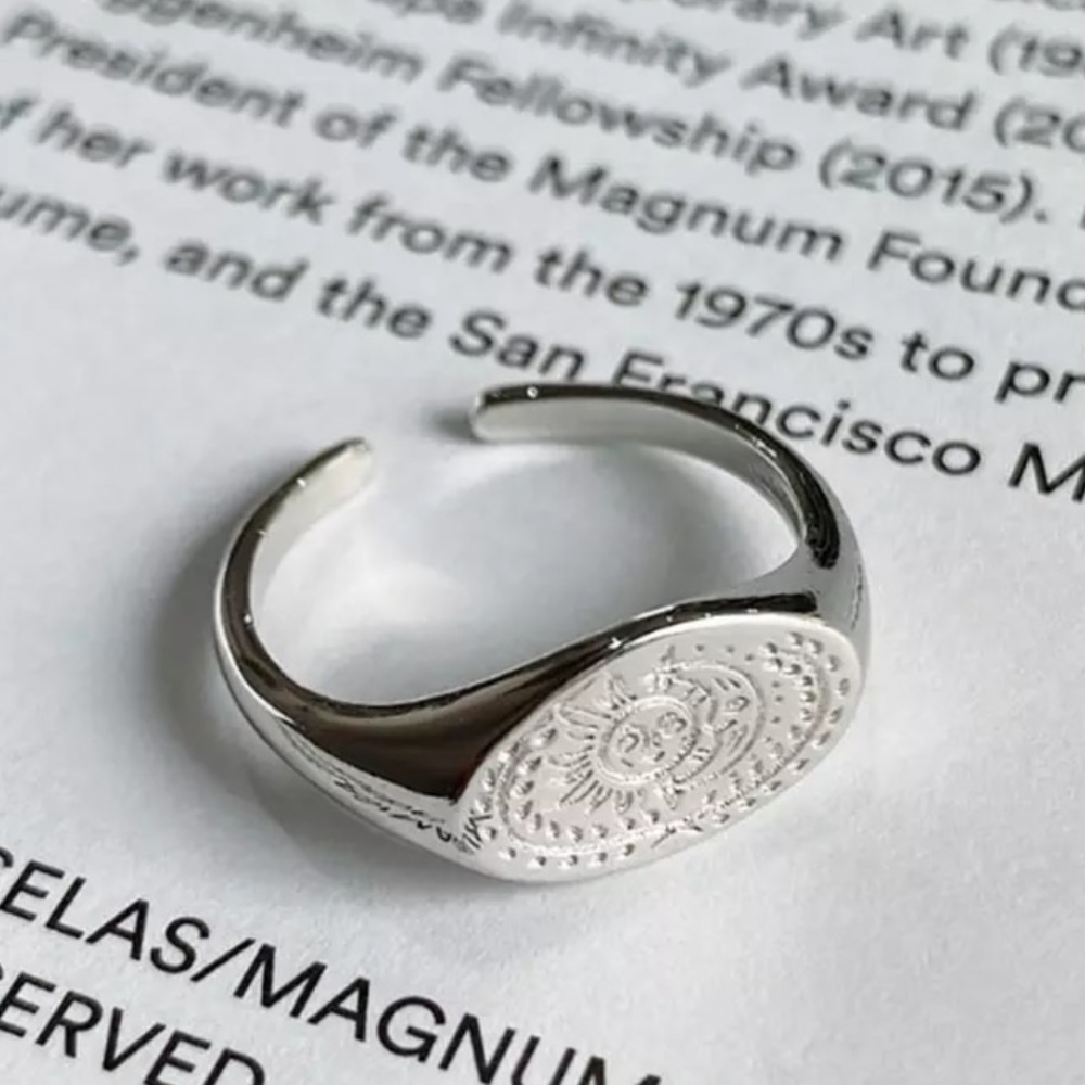 ⚡️Insta sun moon sterling silver open ring - Picture 4 of 5